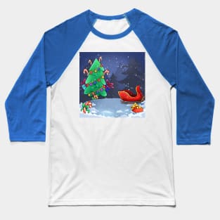 christmas with santa claus and reindeer Baseball T-Shirt